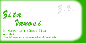 zita vamosi business card