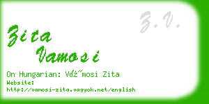 zita vamosi business card